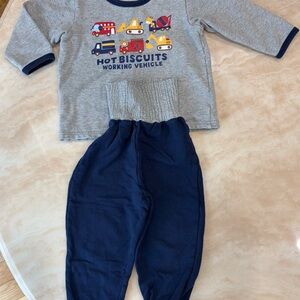 MikiHouse Hot Biscuits toddler boy shirt and pants 100cm
